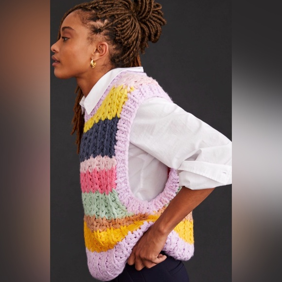 Anthropologie Little lies Chunky Knit Vest. - Picture 2 of 5